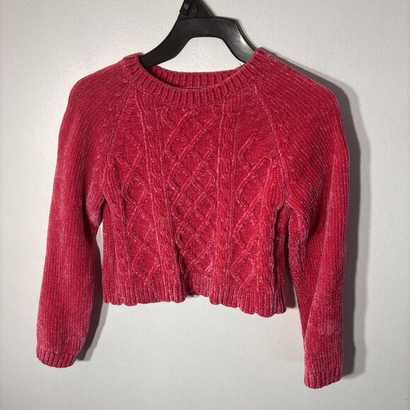 Tommy Bahama Youth Girls Red Cable Knit Pullover Sweater Size S - Picture 1 of 10